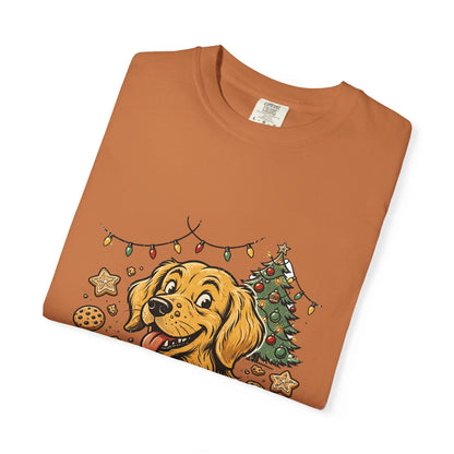 Golden Retriever Most Likely To Get Coal Tee | Funny Christmas Dog Graphic Shirt