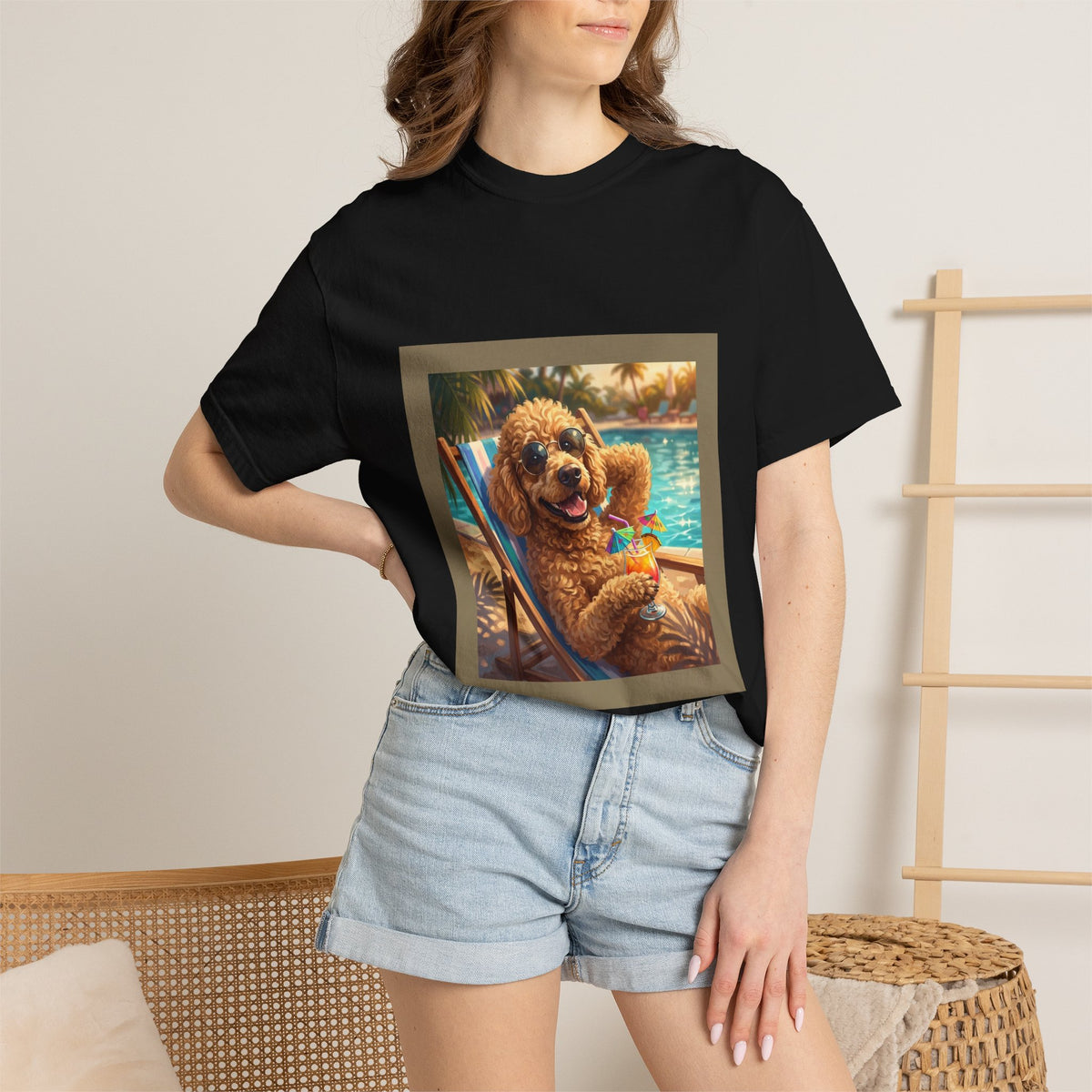 Poodle Poolside Tee | Funny Summer Dog Graphic Shirt