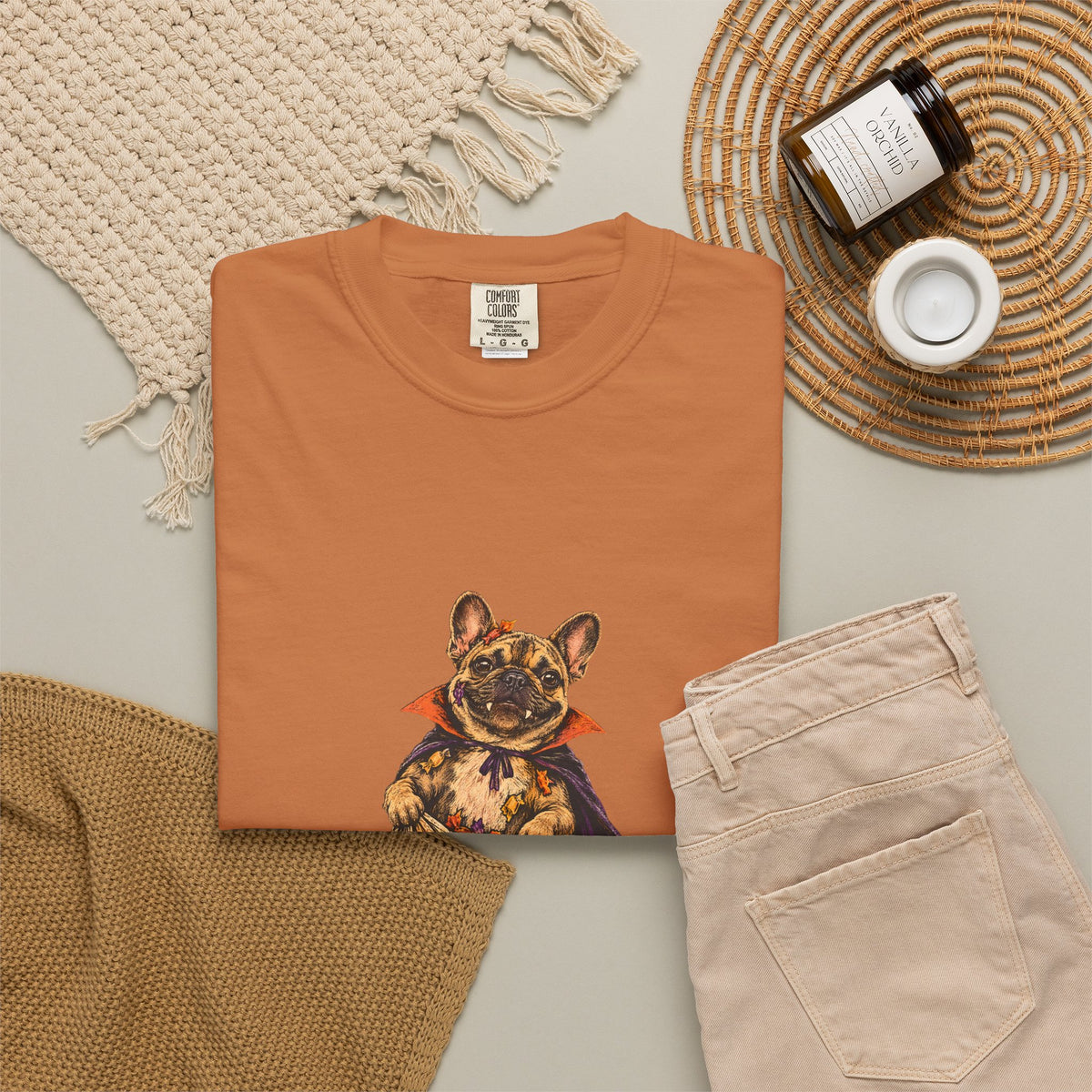 I Ate the Whole Bowl French Bulldog Halloween Tee