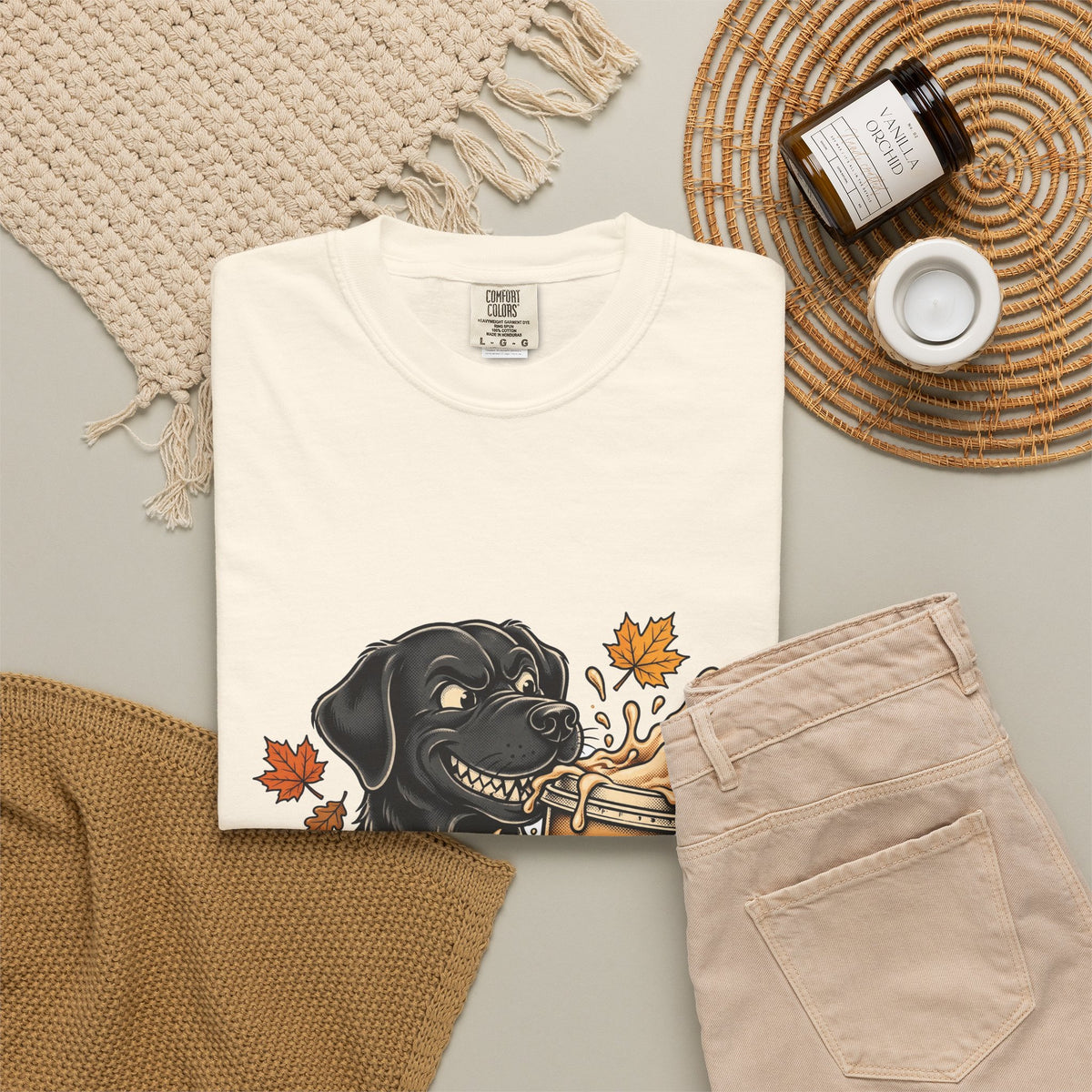 Labrador Retriever Yes I'm Basic Tee | Funny Fall Dog Graphic Shirt