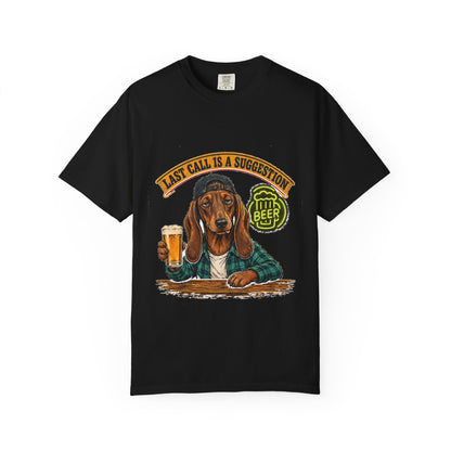 Last Call Larry Dachshund Bar Tee