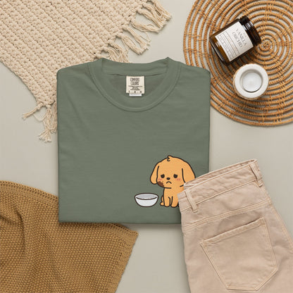 I Ate the Whole Bowl Golden Retriever Pocket Tee | Funny Halloween Dog Shirt
