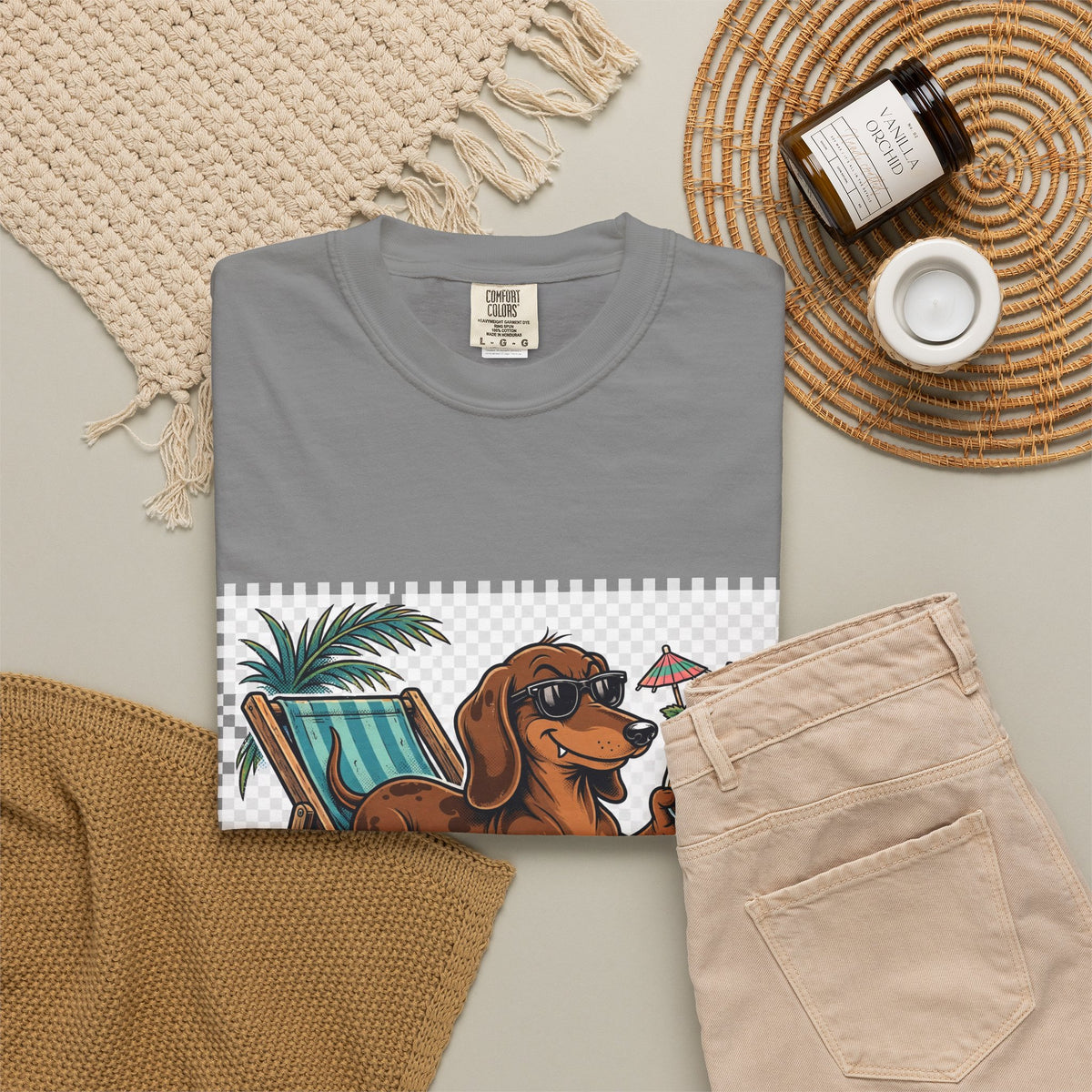 Dachshund Pool Rules Tee | Funny Summer Dog Graphic Shirt