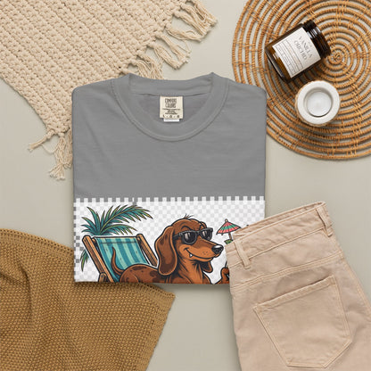 Dachshund Pool Rules Tee | Funny Summer Dog Graphic Shirt