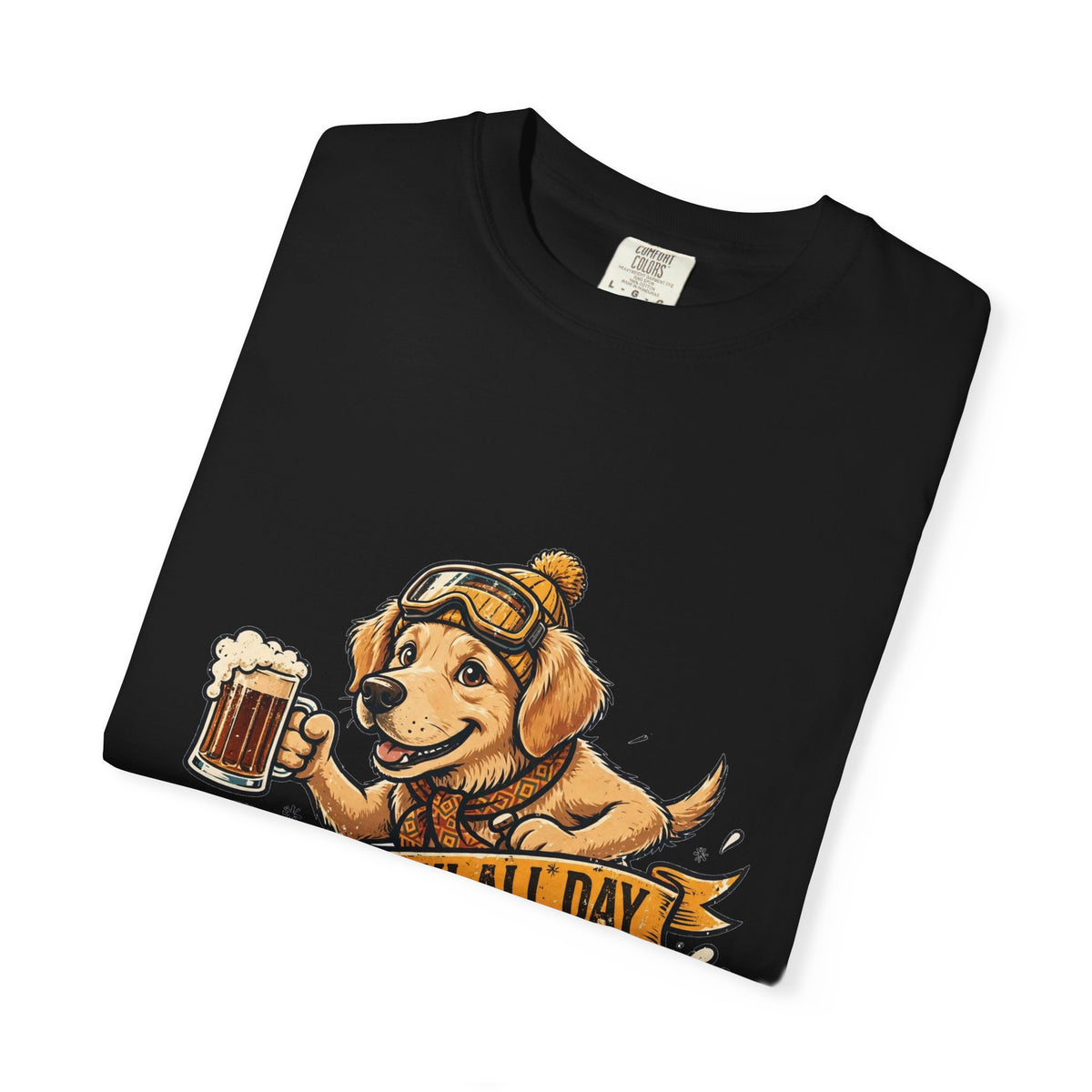 Golden Retriever Apres Ski Tee | Funny Winter Dog Graphic Shirt