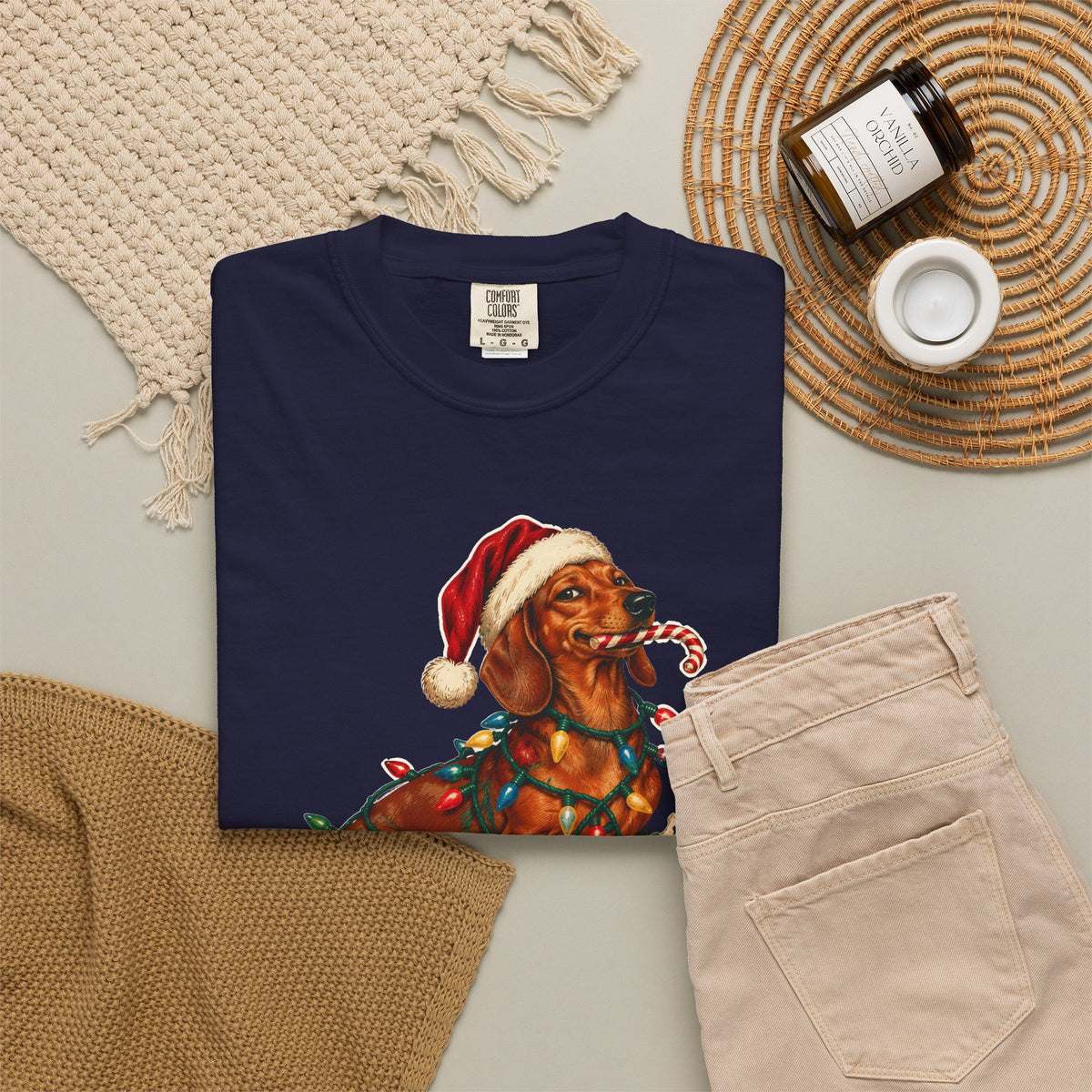 Naughty List Champion Dachshund Christmas Tee
