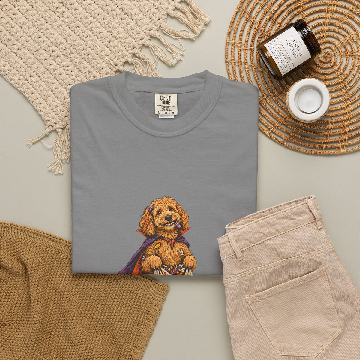 I Ate the Whole Bowl Goldendoodle Halloween Tee
