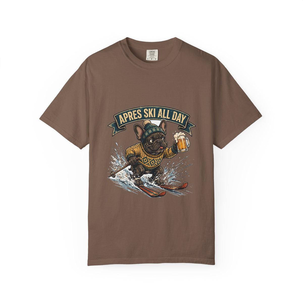 French Bulldog Apres Ski Tee | Funny Winter Dog Graphic Shirt