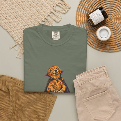 I Ate the Whole Bowl Golden Retriever Halloween Tee