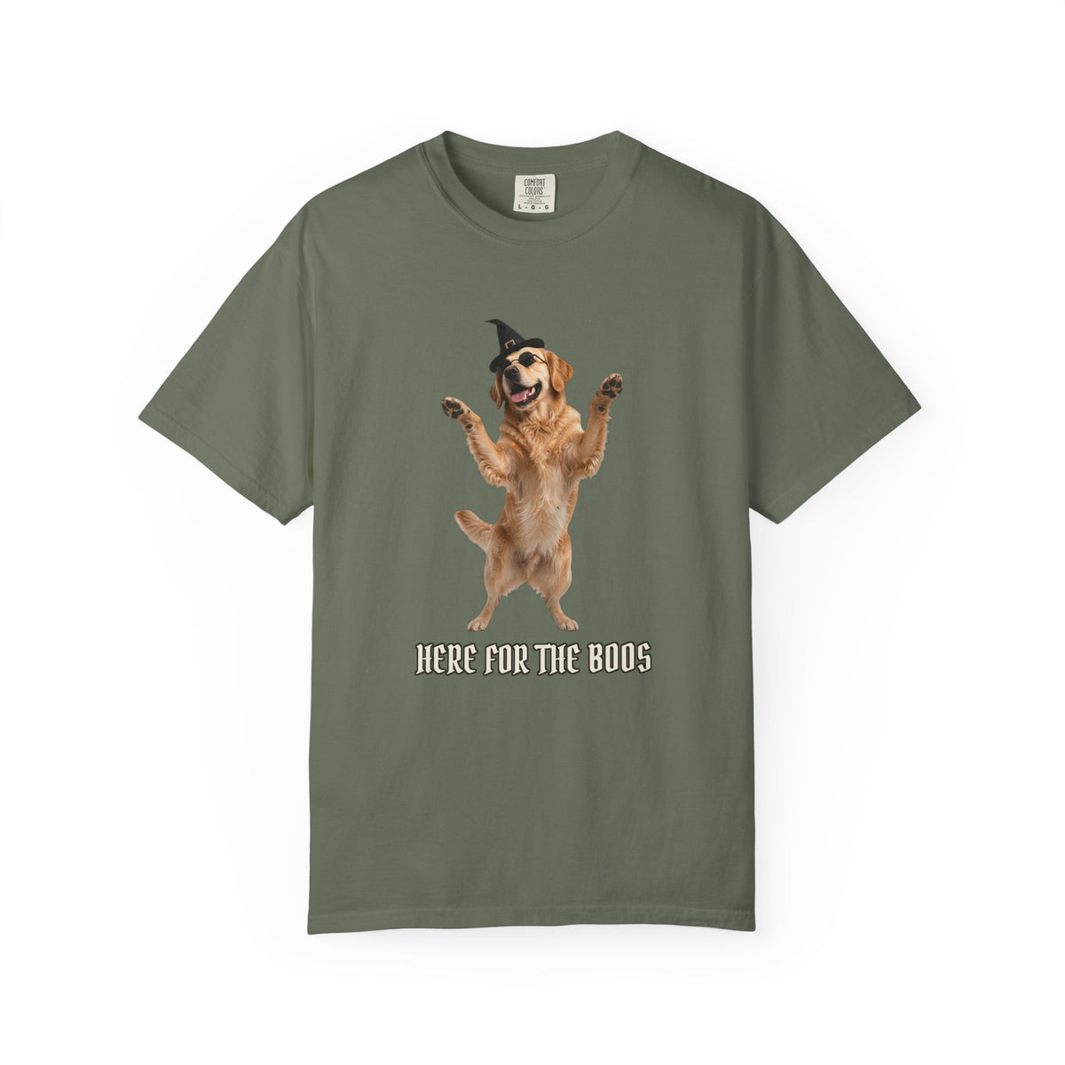 Golden Retriever Here For The Boos Tee | Funny Halloween Dog Shirt