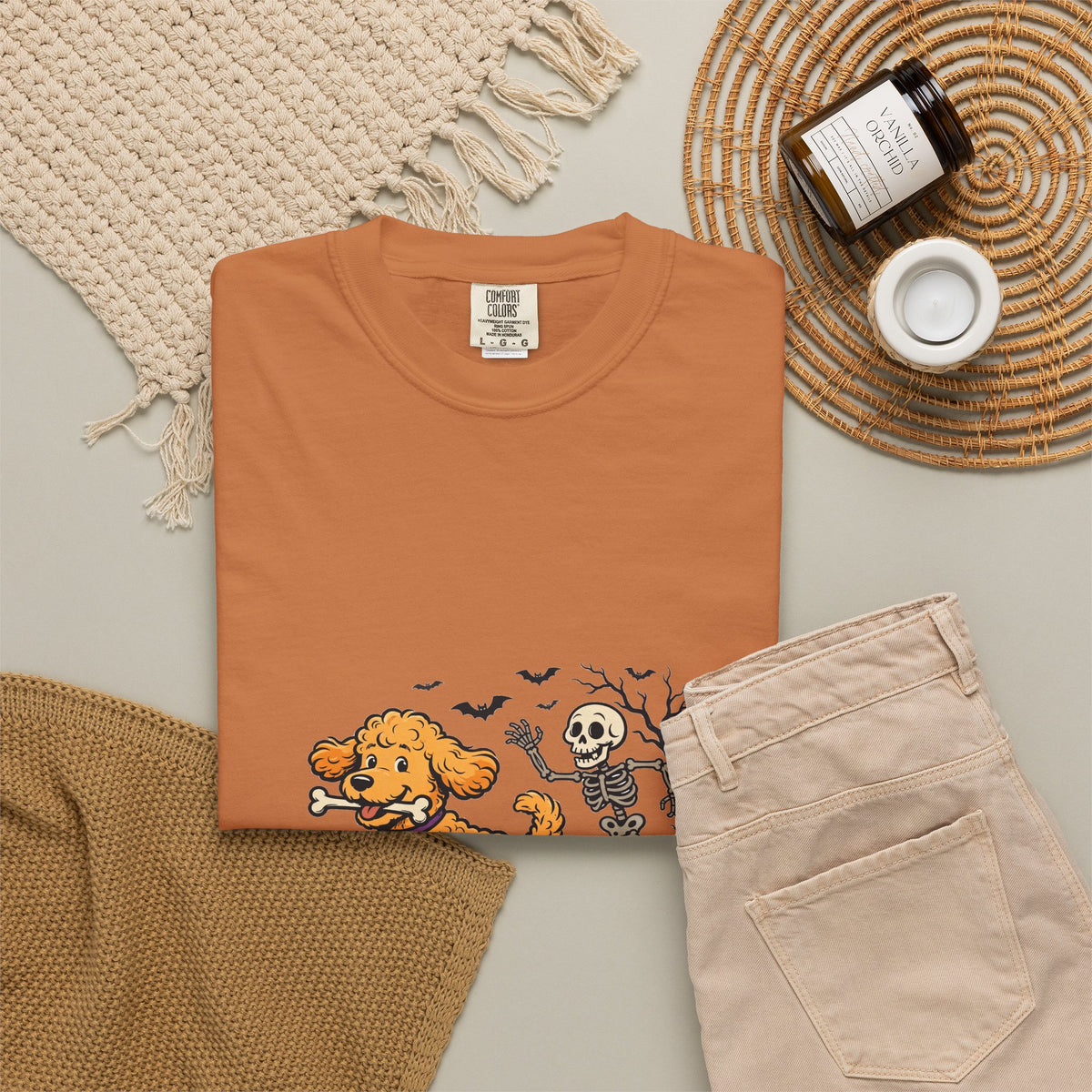 Goldendoodle Skeleton Halloween Tee | Funny Spooky Dog Shirt
