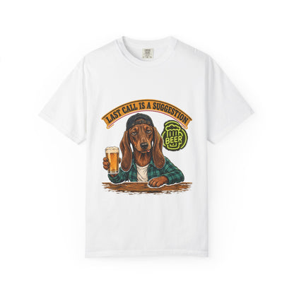 Last Call Larry Dachshund Bar Tee