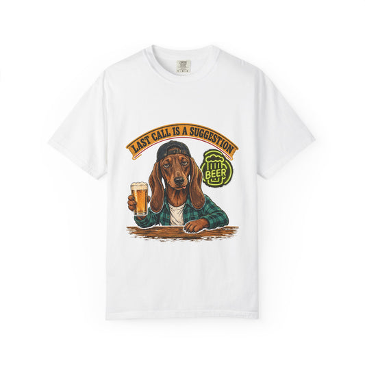 Last Call Larry Dachshund Bar Tee