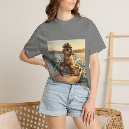 Labrador Captain Tee | Funny Summer Dog Graphic Shirt