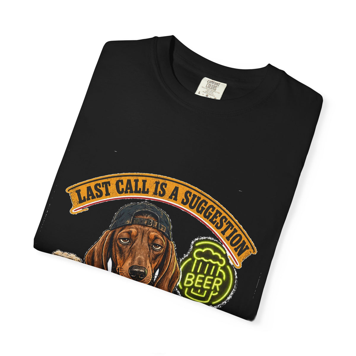 Last Call Larry Dachshund Bar Tee