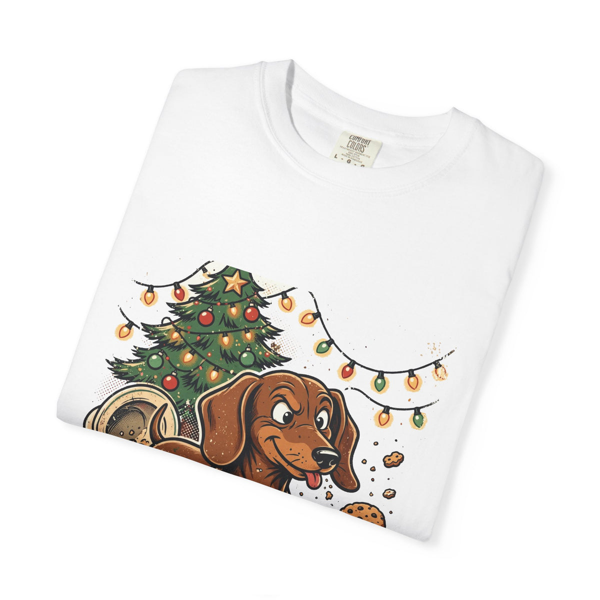 Dachshund Most Likely To Get Coal Tee | Funny Christmas Dog Graphic Shirt
