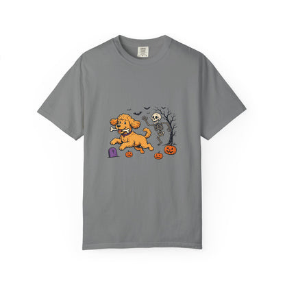 Goldendoodle Skeleton Halloween Tee | Funny Spooky Dog Shirt