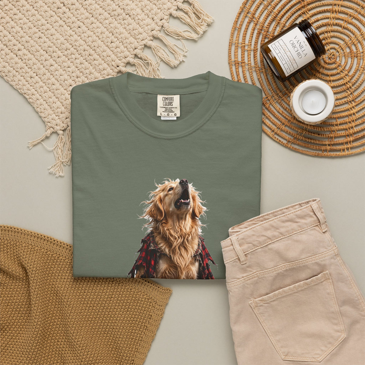 Golden Retriever Wolfman Tee | Funny Halloween Dog Shirt