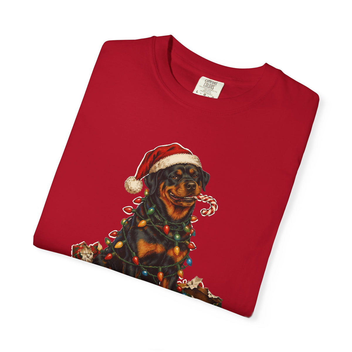 Naughty List Champion Rottweiler Christmas Tee