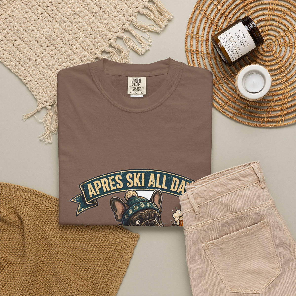 French Bulldog Apres Ski Tee | Funny Winter Dog Graphic Shirt