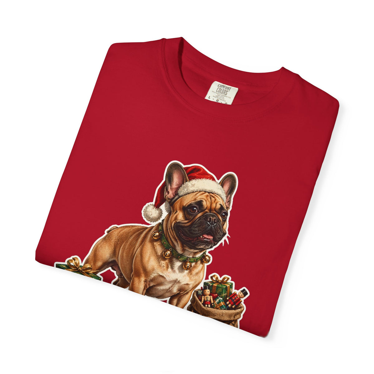 Santa's Little Yelper French Bulldog Christmas Tee
