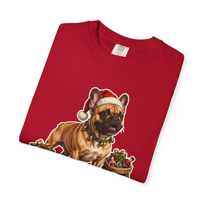 Santa's Little Yelper French Bulldog Christmas Tee