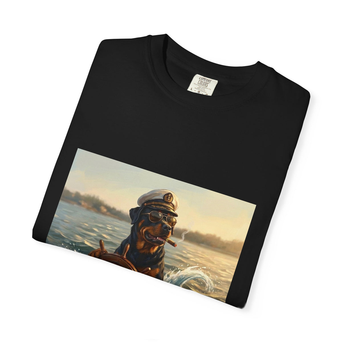 Rottweiler Captain Tee | Funny Summer Dog Graphic Shirt