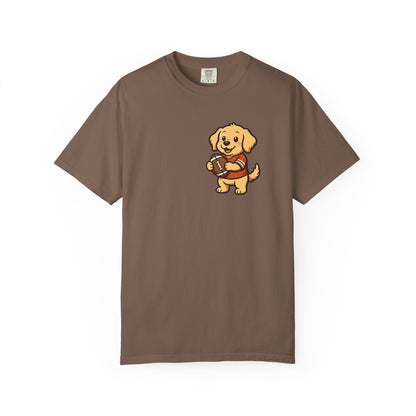 Golden Retriever Tailgate Pocket Tee | Funny Fall Football Dog Shirt