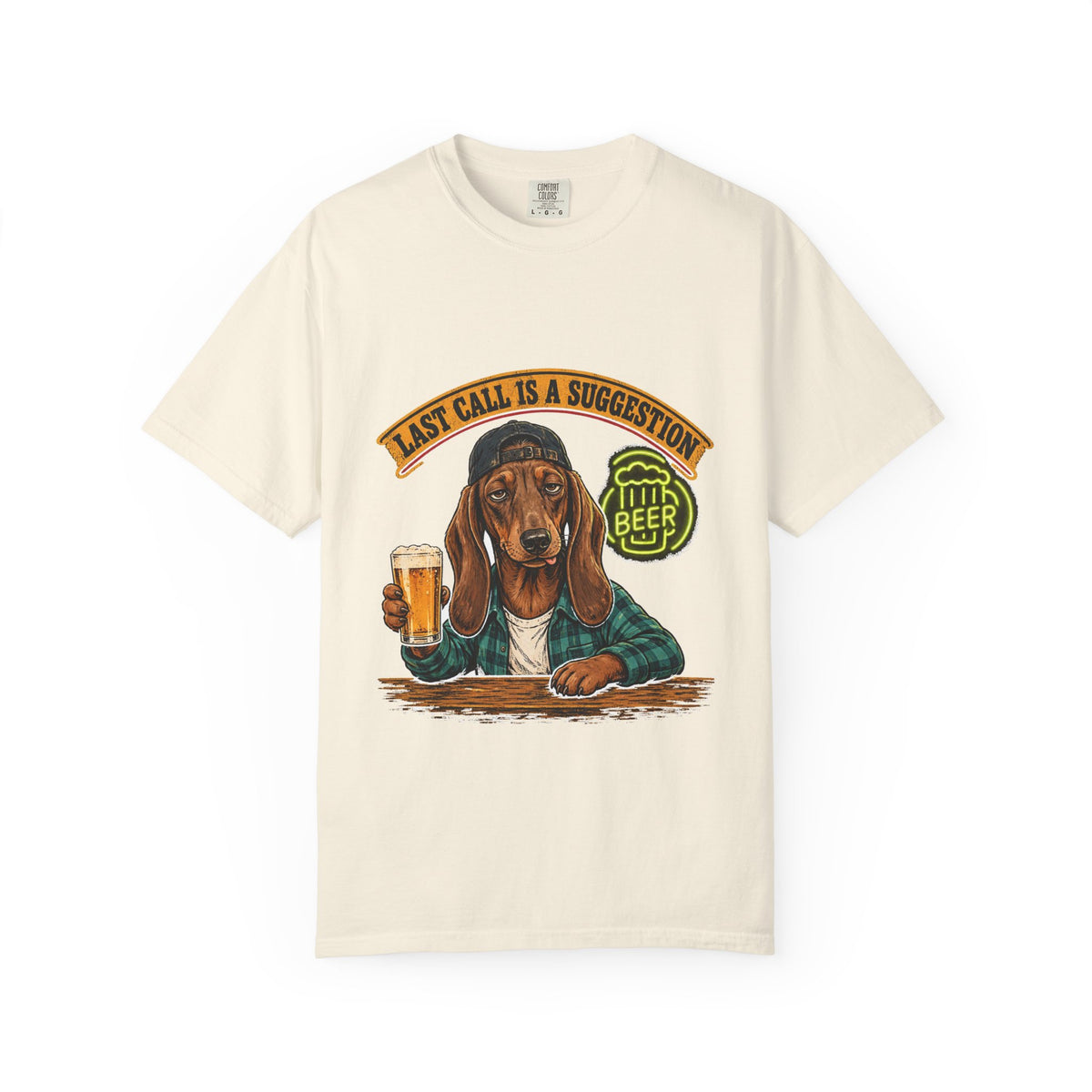 Last Call Larry Dachshund Bar Tee