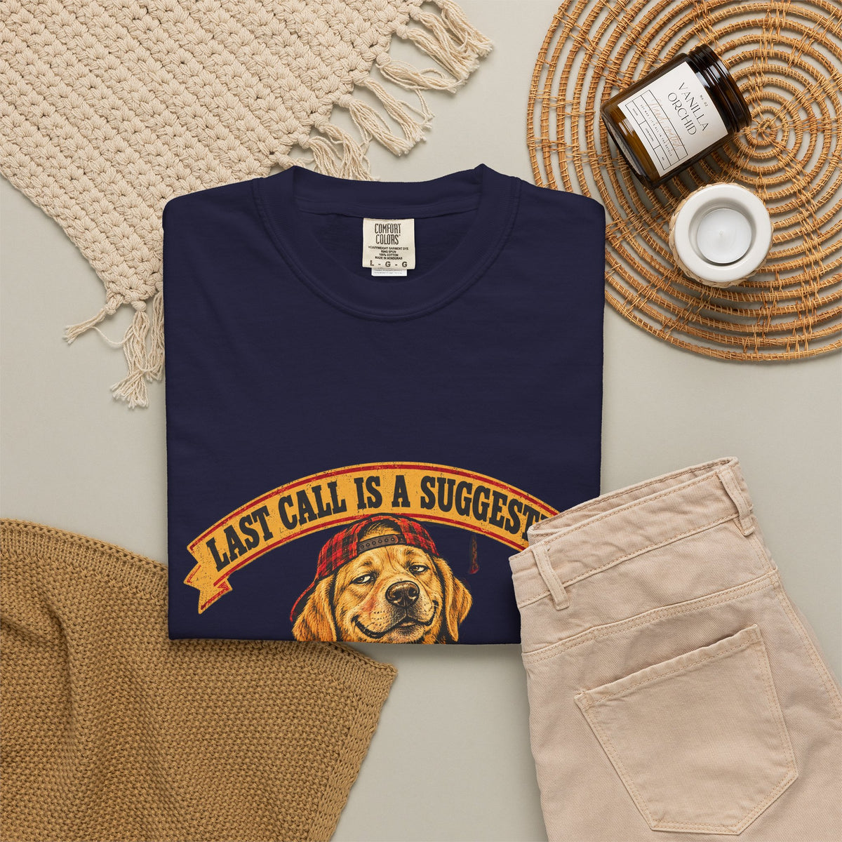 Last Call Larry Labrador Retriever Bar Tee