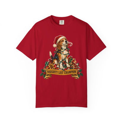 Naughty List Champion Beagle Christmas Tee