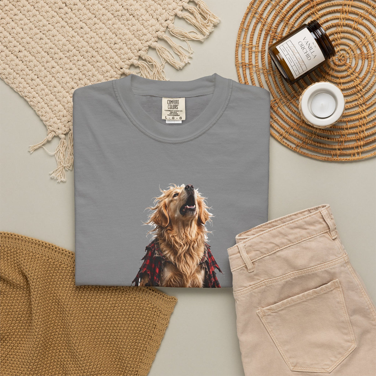 Golden Retriever Wolfman Tee | Funny Halloween Dog Shirt