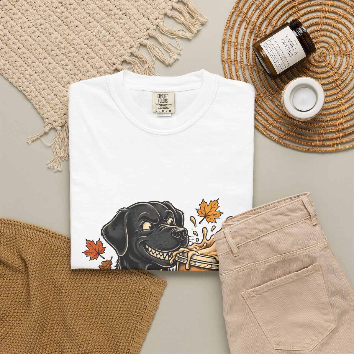 Labrador Retriever Yes I'm Basic Tee | Funny Fall Dog Graphic Shirt