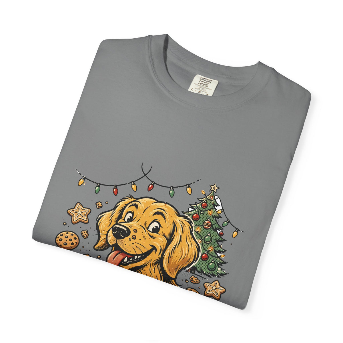 Golden Retriever Most Likely To Get Coal Tee | Funny Christmas Dog Graphic Shirt