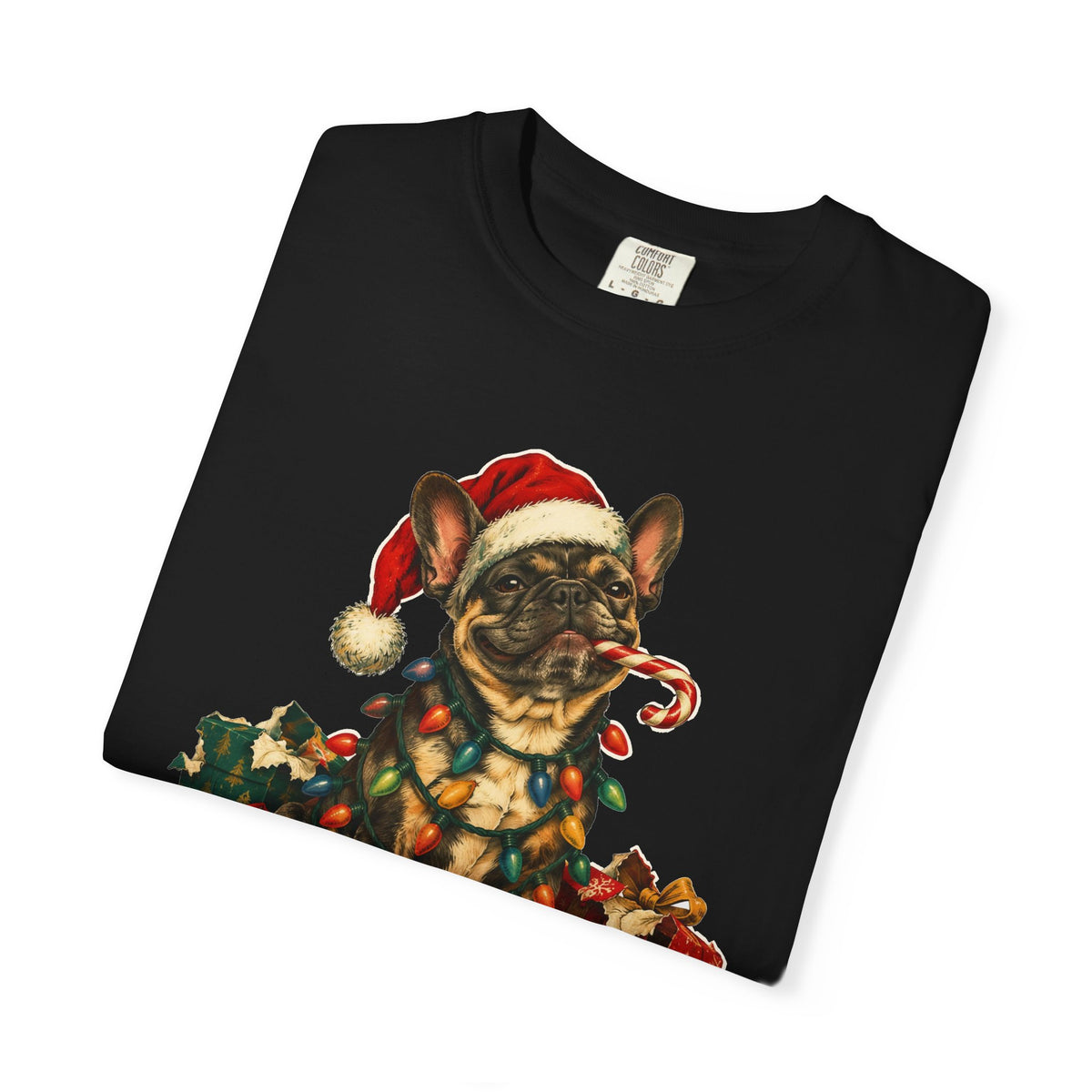 Naughty List Champion French Bulldog Christmas Tee