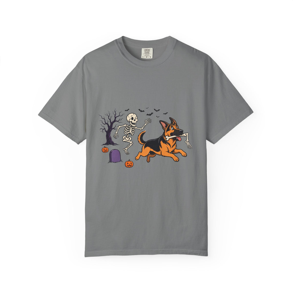 German Shepherd Skeleton Halloween Tee | Funny Spooky Dog Shirt