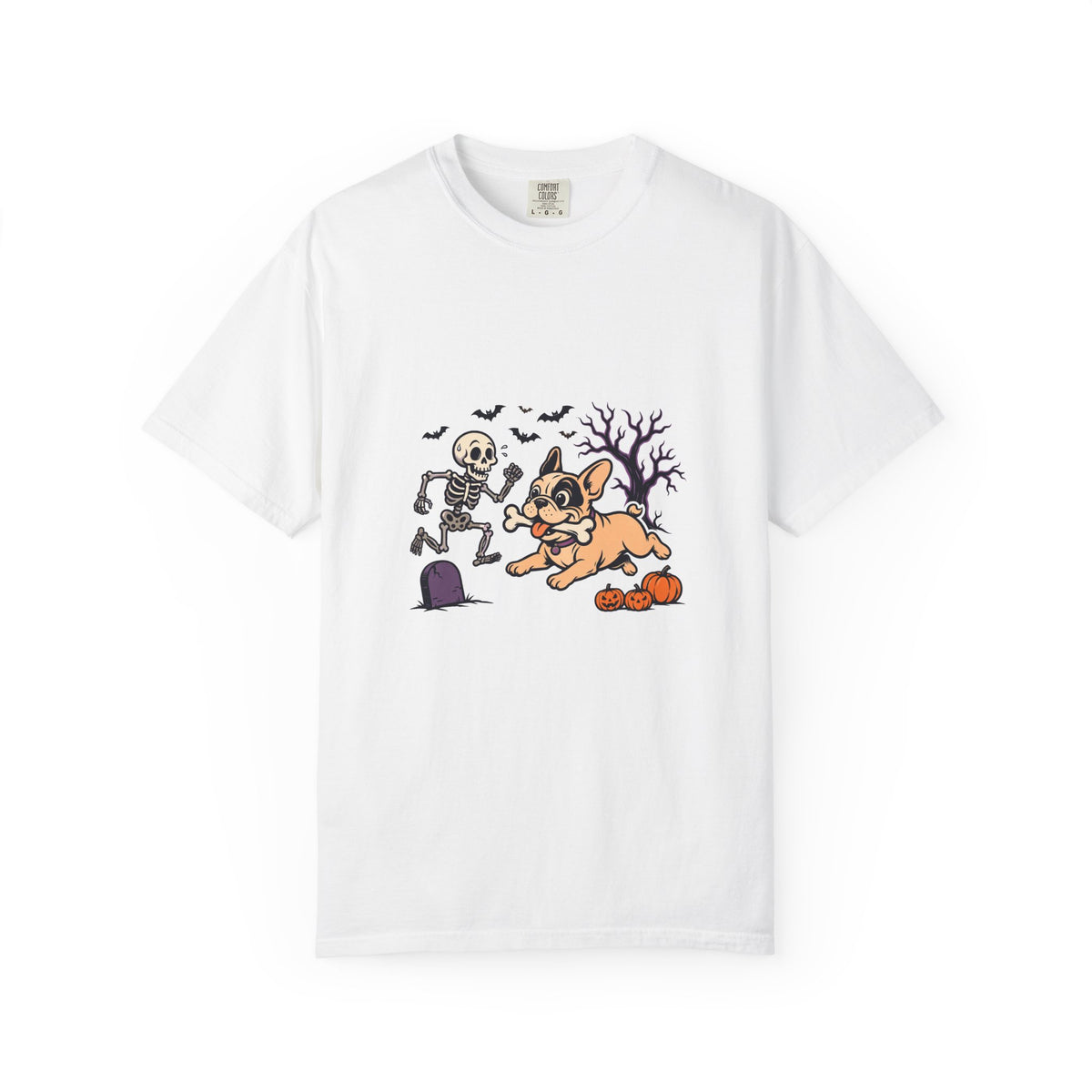 French Bulldog Skeleton Halloween Tee | Funny Spooky Dog Shirt