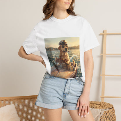 Labrador Captain Tee | Funny Summer Dog Graphic Shirt