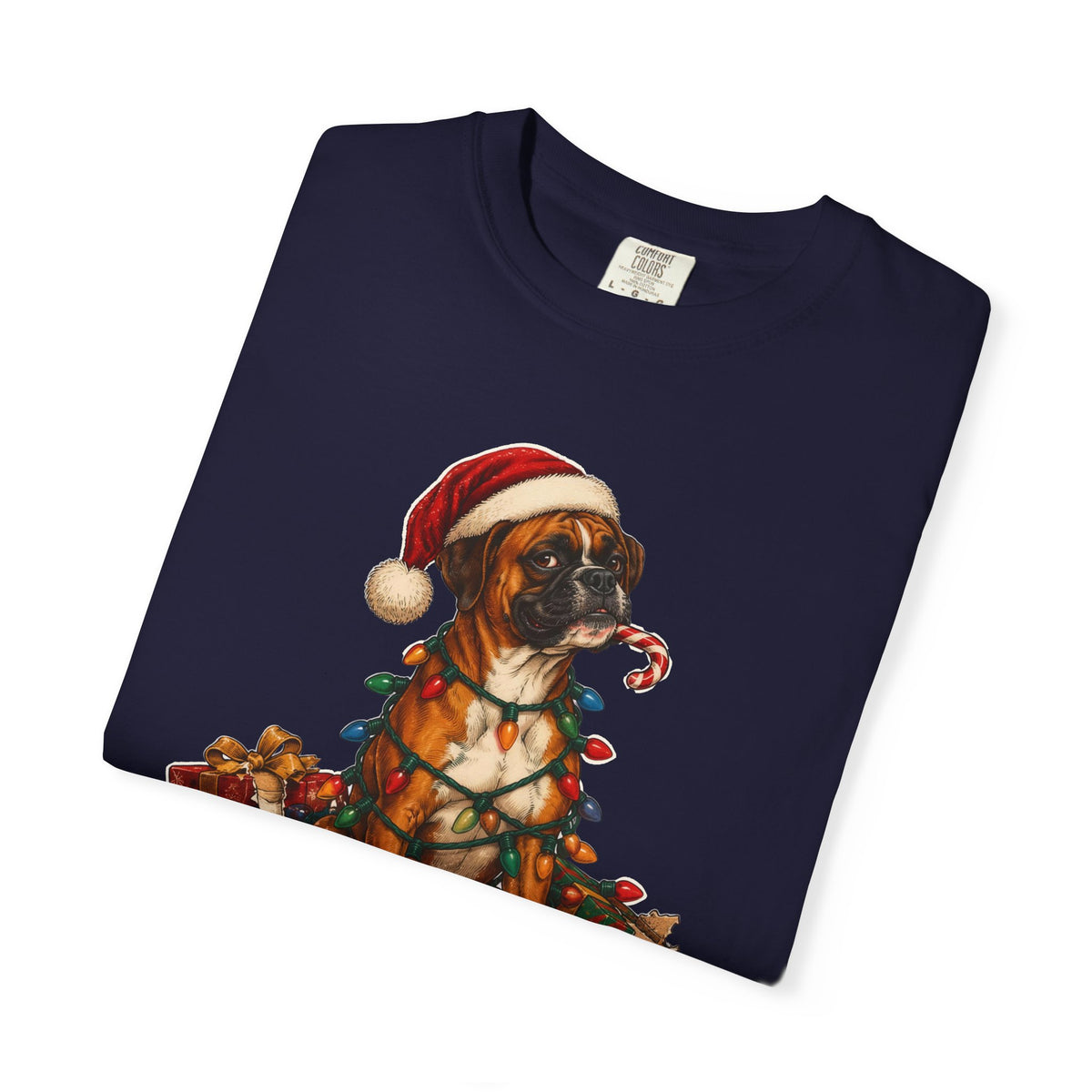 Naughty List Champion Boxer Christmas Tee