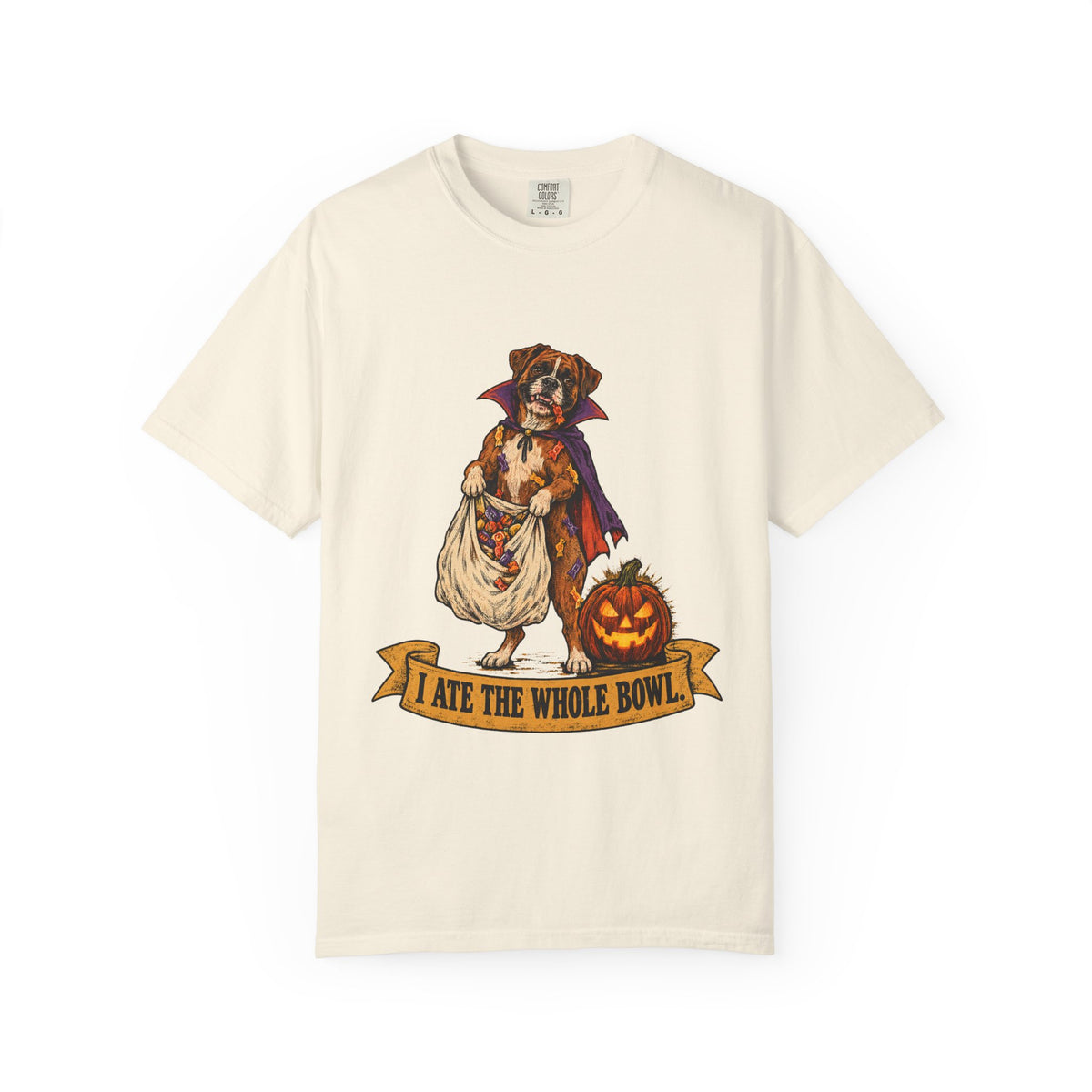I Ate the Whole Bowl Boxer Halloween Tee