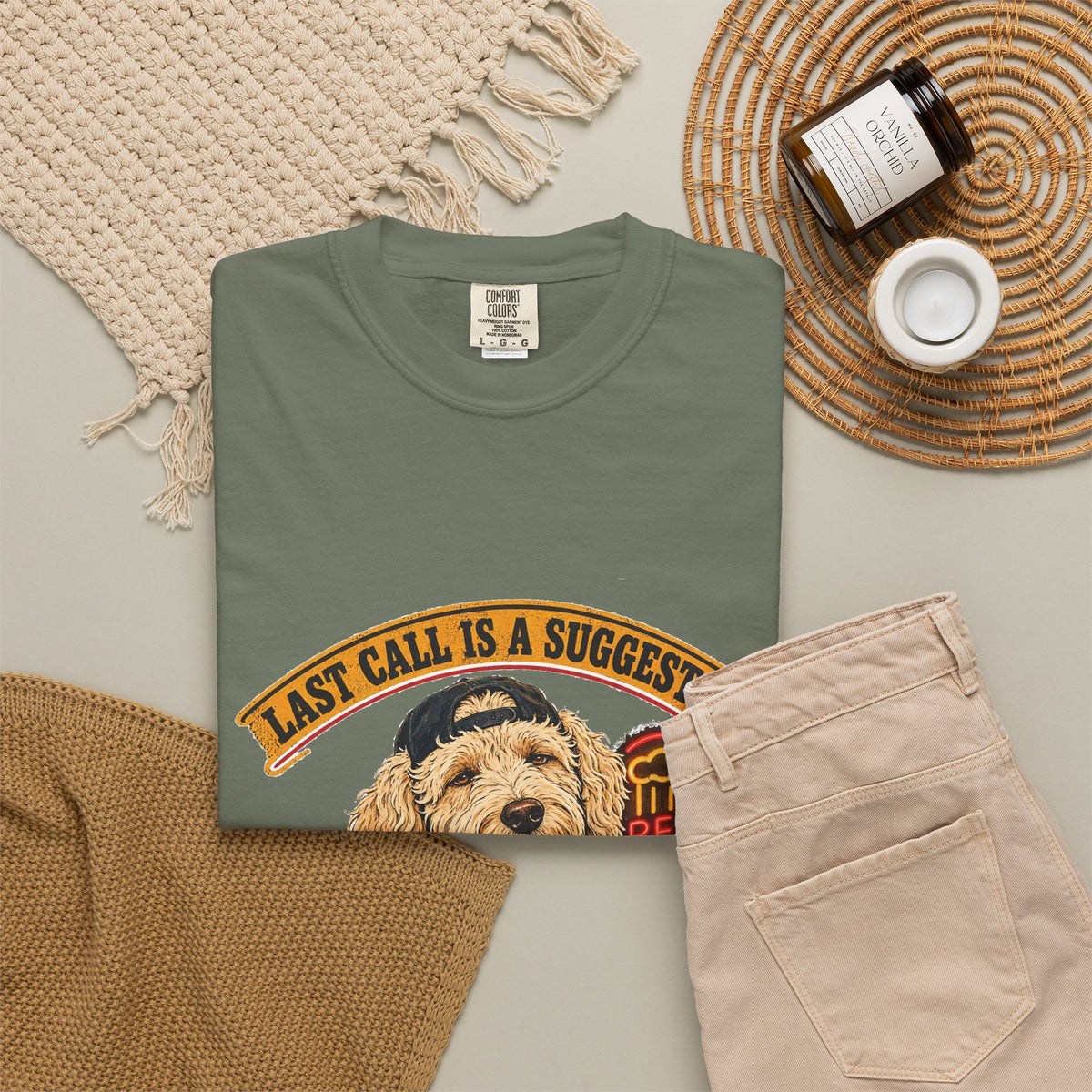 Last Call Larry Goldendoodle Bar Tee