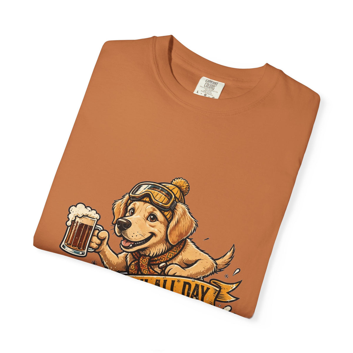 Golden Retriever Apres Ski Tee | Funny Winter Dog Graphic Shirt