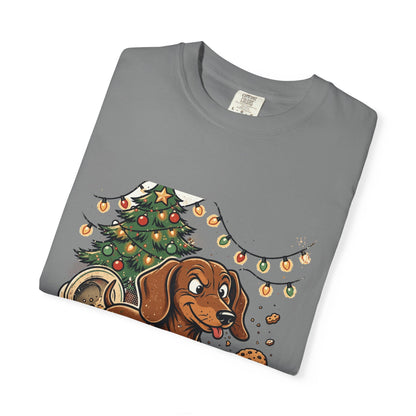 Dachshund Most Likely To Get Coal Tee | Funny Christmas Dog Graphic Shirt