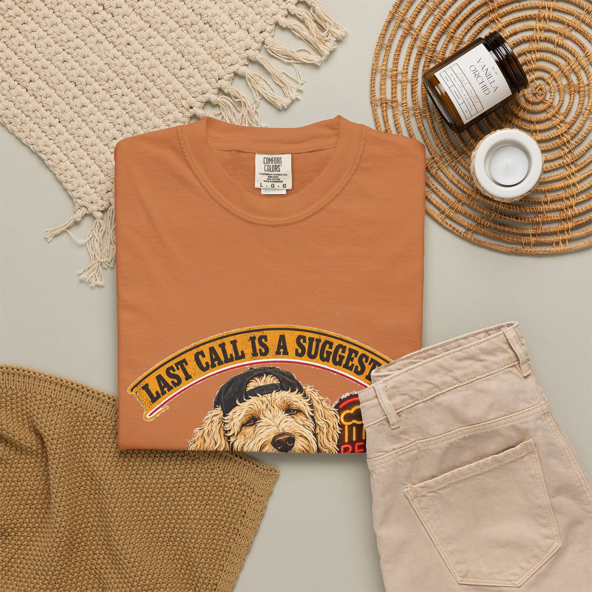 Last Call Larry Goldendoodle Bar Tee
