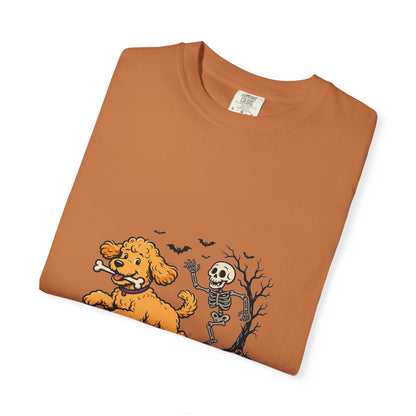 Goldendoodle Skeleton Halloween Tee | Funny Spooky Dog Shirt