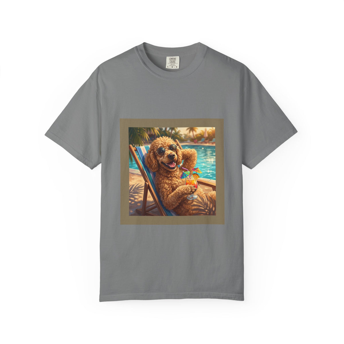 Poodle Poolside Tee | Funny Summer Dog Graphic Shirt