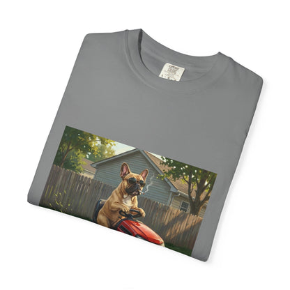 French Bulldog Lawn Mower Tee | Funny Spring Dog Graphic Shirt