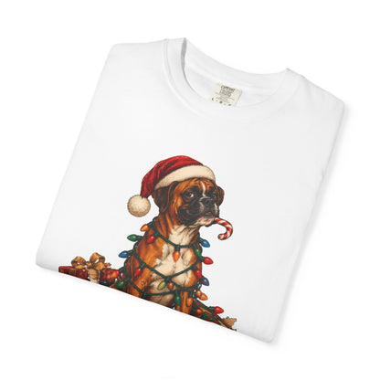 Naughty List Champion Boxer Christmas Tee