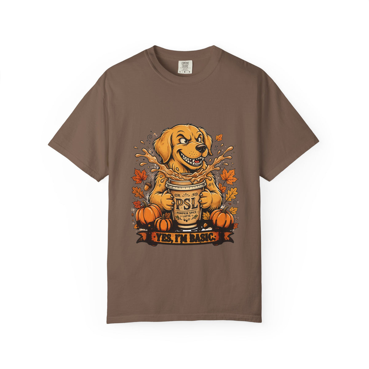 Golden Retriever Yes I'm Basic Tee | Funny Fall Dog Graphic Shirt