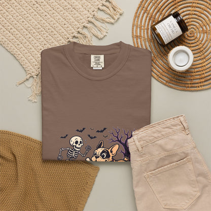 French Bulldog Skeleton Halloween Tee | Funny Spooky Dog Shirt